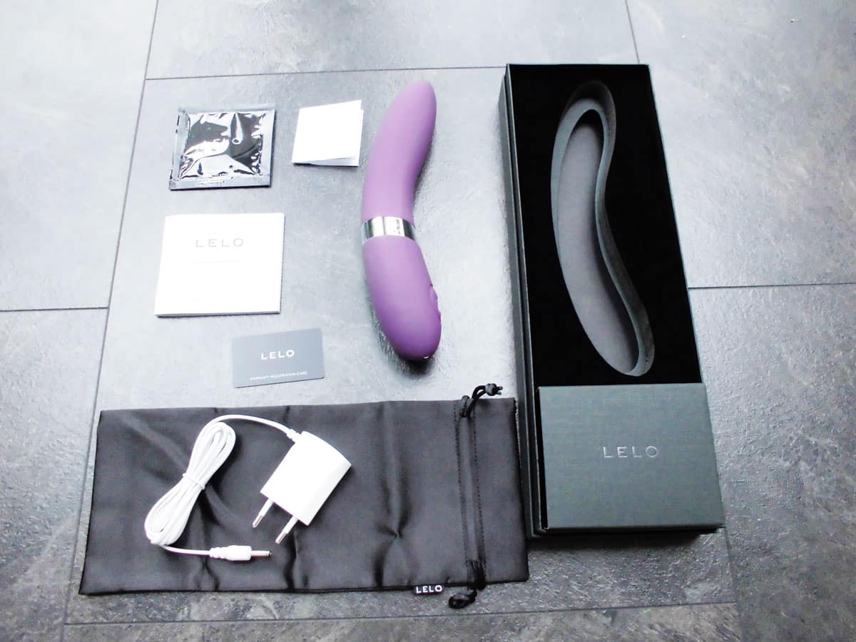 Lelo Elise 2 purple alle Inhalte Verpackung